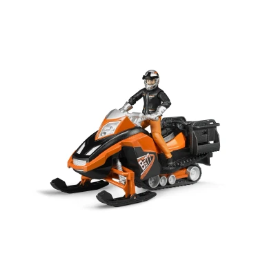 Afbeelding van Bruder Snowmobil met bestuurder en accessoires 1:16