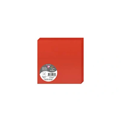 Afbeelding van Clairefontaine 22848C verpakking (met 25 dubbele kaarten pollen, gevouwen, 135 x mm) 210g, koraalrood