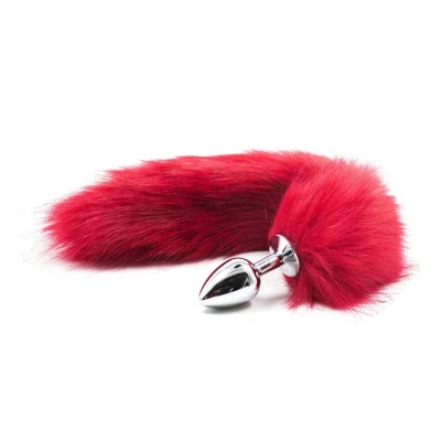 Afbeelding van Buttplug met Vossenstaart Rood