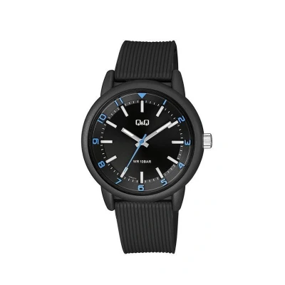 Afbeelding van Q&amp;Q VR52J014 horloge rubberband zwart 10bar waterdicht