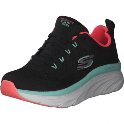 Afbeelding van Skechers D&#039;lux Walker Fresh Finesse Sneaker voor dames, Zwart Mesh Mint Trim, 39.5 EU
