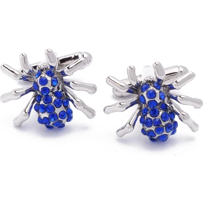Afbeelding van Manchetknopen Spin Insect Blauwe Stenen en Zilver