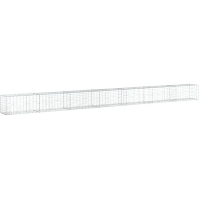 Afbeelding van vidaXL Schanskorf 700x50x50 cm gegalvaniseerd ijzer zilverkleurig