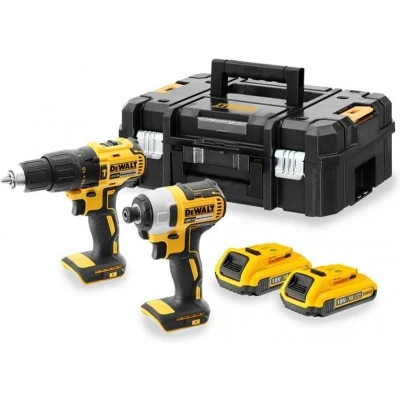 Afbeelding van DeWalt DCK2060D2T Accu Combiset 18v 2.0Ah Li ion in Koffer DCD778 + DCF787 QW