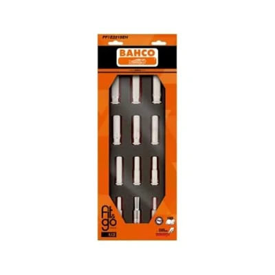 Afbeelding van Bahco Foaminlay Fit&amp;Go 1/3 met lange doppen en toebehoren 1/2&quot; 12 delig retailverpakking FF1E2215EH
