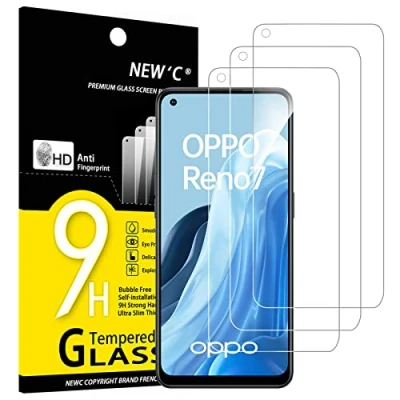 Afbeelding van NEW&#039;C 3 Stuks, Screen Protector voor Oppo Reno 7, Gehard Glass Schermbeschermer Film 0.33 mm ultra transparant, resistent