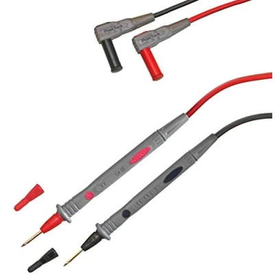 Afbeelding van PeakTech 1 paar flexibele multimeter meetleidingen 120 cm, 4 mm testleidingen, 1000 V AC/DC; 10A; CAT III/IV, stuk, TKS 8
