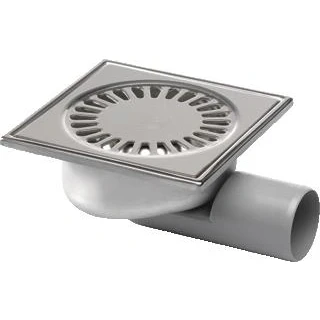 Afbeelding van Aquaberg RVS vloerput met ABS kunststof zij en onderuitlaat 50mm