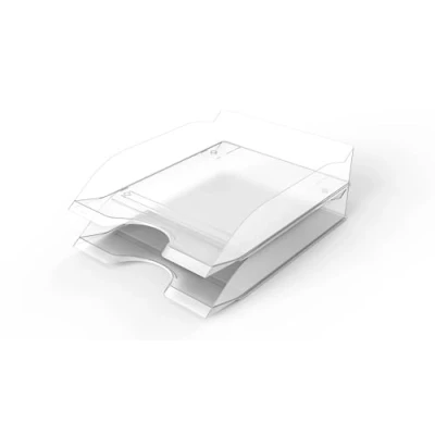 Afbeelding van Durable Briefbakje Basic A4, transparant, stapelbare opbergvakken, 6 stuks, 1701674400