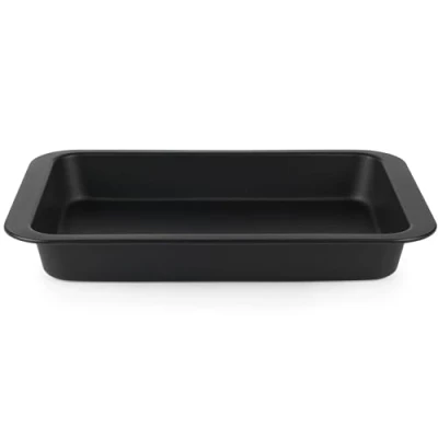 Afbeelding van Salter BW12561EU7 Bakes Roasting Tin 36 cm Non Stick Roaster Tray, Deep Baking Pan Cake Mould, Oven Safe Up To 220C, PFOA Free, Roast Meat &amp; Vegetables, Bake Traybakes/Pies/Pastries, Black