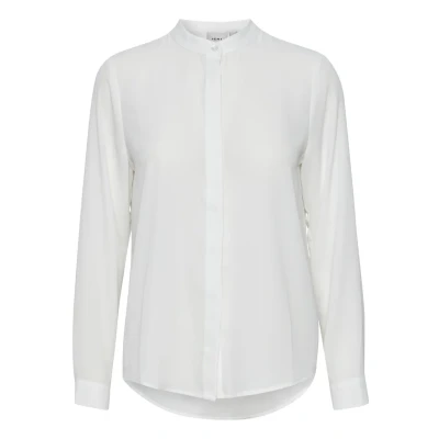 Afbeelding van ICHI Ihcellani SH Overhemdblouse, Dames, Maat: 42, Cloud dancer