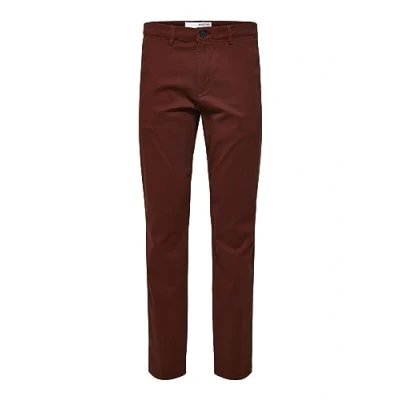 Afbeelding van Selected Homme Slhslim NEW Miles Chino, Heren, Maat: 34x32, Cherry mahogany