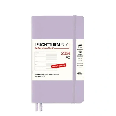 Afbeelding van LEUCHTTURM1917 367791 weekkalender &amp; notitieboek pocket (A6) 2024, zachte kaft, lila, Duits, 12 maanden
