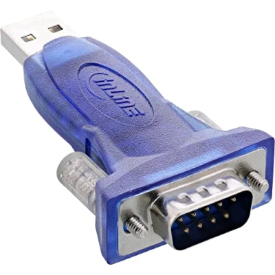 Afbeelding van InLine® USB &gt;Seriële adapter, stekker A naar 9 pins D Sub stekker, met verlengkabel, 0.2 m