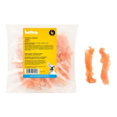 Afbeelding van Boomy Chicken Jerky Gedroogde kipfilet Natuurlijke hondensnack 500g