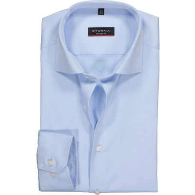 Afbeelding van Eterna overhemd mouwlengte 7 extra lange mouwen Modern fit normale lichtblauw effen