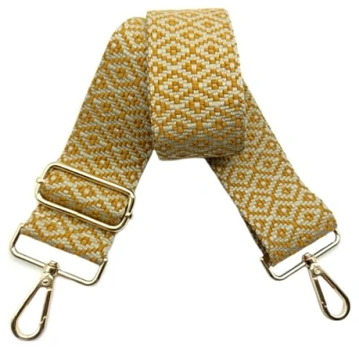 Afbeelding van schouderriem voor tas, 5 cm, breed, verstelbaar, verwisselbare met goudkleurige gesp, dames, doe het zelf, schouderriem, accessoires (geel), 01