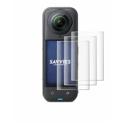 Afbeelding van Savvies Screenprotector voor Insta360 X5 Folie Beschermfolie transparant volledig dekking (4 Stuks)