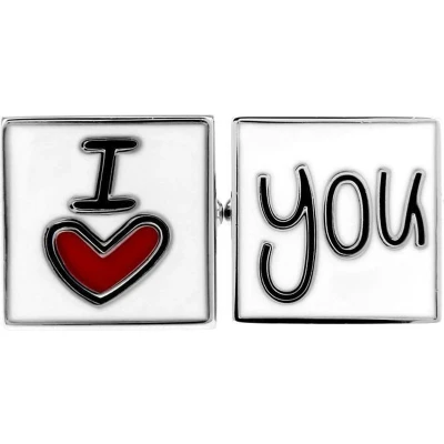 Afbeelding van Amanto Manchetknopen Cogi 316L Staal Love You Ø16.5mm