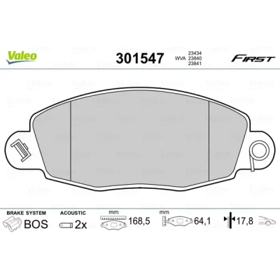 Afbeelding van Valeo Remblokset 301547