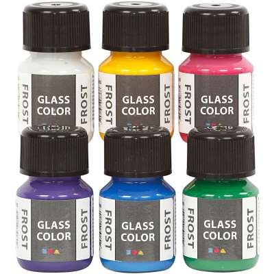 Afbeelding van Creativ Company Glass Color Frost Glasverf Kleur, 6x30ml