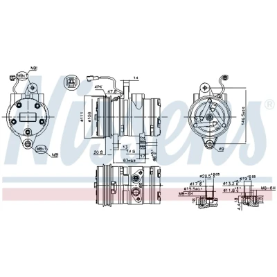 Afbeelding van Nissens Airco compressor 89261