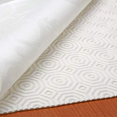 Afbeelding van Euromat Tafelkleedonderlegger, tafelbeschermer, beschermende onderlaag, per meter, maat naar keuze, wit (140 x 140 cm)