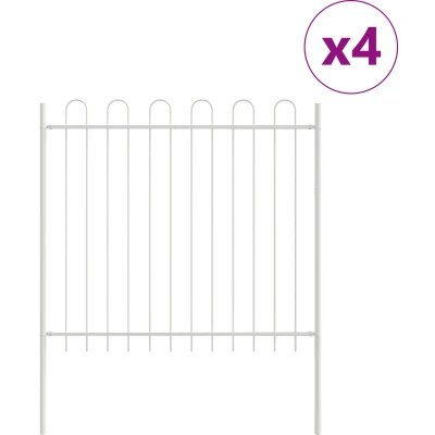Afbeelding van vidaXL Tuinhek met Boogtop Wit 6,8x1,5 m Staal