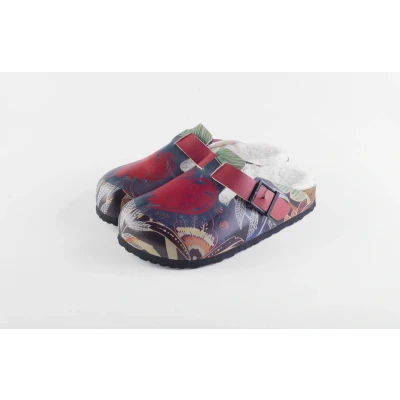 Afbeelding van GOBY Red Heart Clogs Slippers Hoge kwaliteit Handmade Maat 35