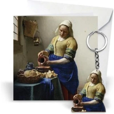 Afbeelding van Het Melkmeisje giftcard + sleutelhanger
