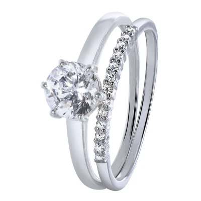 Afbeelding van Lucardi 925 Silver Ring silvercoloured, Dames, Maat: 49, coloured
