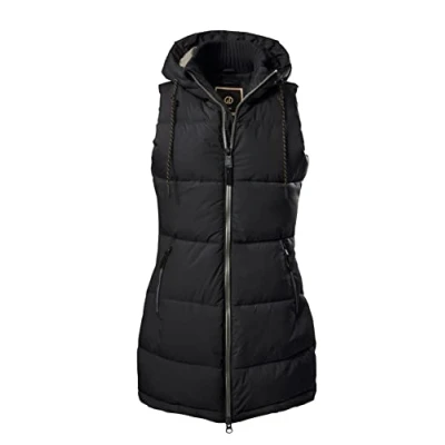 Afbeelding van G.I.G.A. DX dames Gewatteerd vest/functioneel vest in dons look met capuchon GW 30 WMN QLTD VST, Zwart, 46, 38790 000