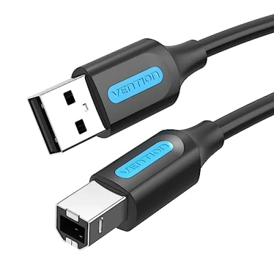 Afbeelding van VENTION Printerkabel USB 5 m A naar B kabel compatibel met printers, scanner, HP, Dell, Canon, Lexmark, Xerox enz.