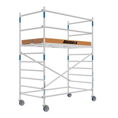 Afbeelding van Rolsteiger Alumexx Basic Schoren L190xB135cm 4.20m werkhoogte Carbon Deck platformen
