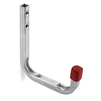 Afbeelding van 8 stuks Orgatech gereedschapshaken staal 115 x 80 mm met rood beschermrubber. Draagvermogen: 45 kg