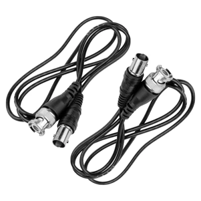 Afbeelding van BRIEFCEC BNC verlengkabel, 1 m, stekker, videokabel, verbindingskabel, stekker naar bus, CCTV verlenging, coaxiale kabel (verlengkabel, 2 stuks, zwart)