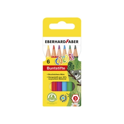 Afbeelding van Eberhard Faber kleurpotlood 9 cm 6 hoekig stuks assorti kleuren EF 514906