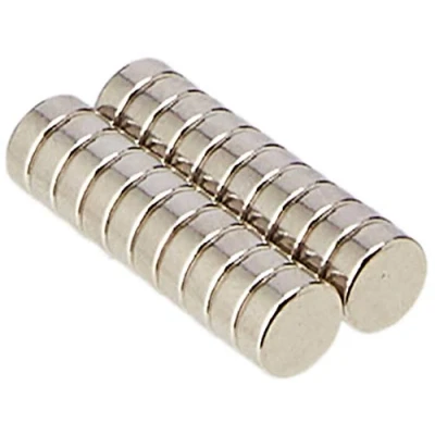 Afbeelding van First4magnets F415 20 4 mm diameter x 1,5 dikke N42 neodymium magneten 0,36 kg trekken (verpakking van 20), zilver, 25 10 3 cm, stuks