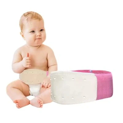 Afbeelding van Baby navelbreuk riem. Verstelbare navelbreukgordel. Orthopedische band met navelsteun. Net om het verband van de navelstreng te beschermen Belltop (Roze)