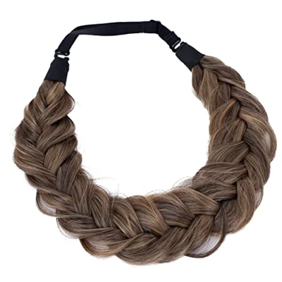 Afbeelding van CAISHA Gevlochten Haarband Haarstukje Haaraccessoires Lichtbruin Blond Mix HZ205