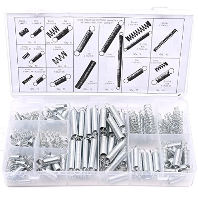 Afbeelding van Glarks 200 Stuks Zink Plated Extension en Compression Industry Spring Assortment Kit