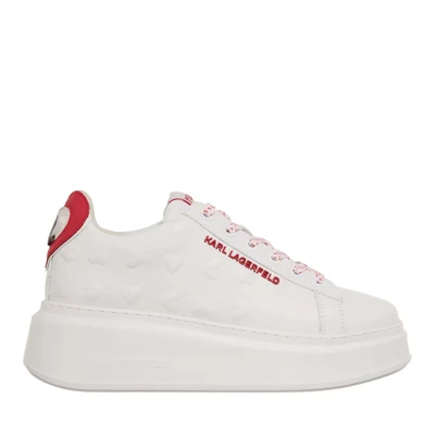 Afbeelding van KARL Lagerfeld Anakapri Valentine Special Sneakers laag, Dames, Maat: 36, White/red Leer