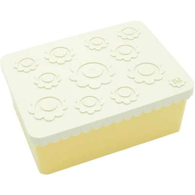 Afbeelding van Blafre lunchbox bloemen beige lichtgeel