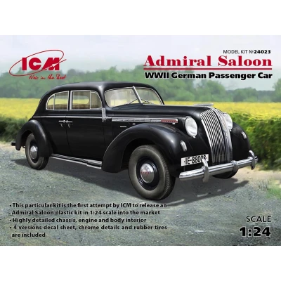 Afbeelding van 1:24 ICM 24023 Admiral Saloon, WWII German Passenger Car Plastic Modelbouwpakket