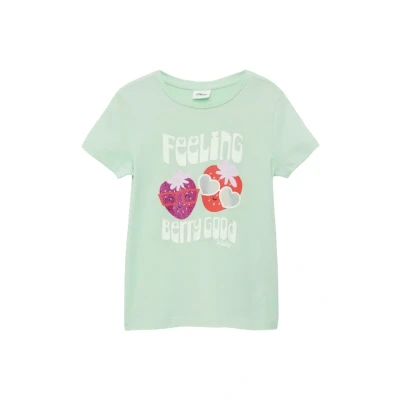 Afbeelding van s.Oliver IM MIT Effekt Tshirt print voor kinderen, Maat: 128/134, Minze