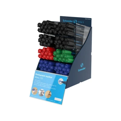 Afbeelding van Marker Schneider Maxx 133 permanent beitelpunt SIS display 80 stuks