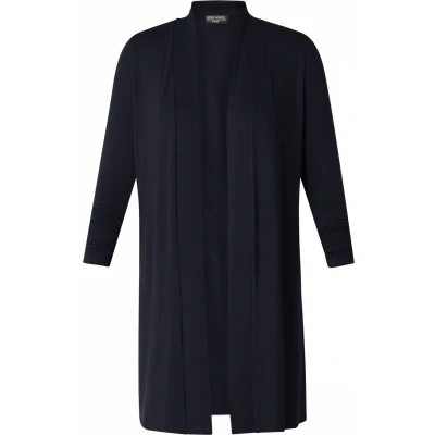 Afbeelding van Base Level fijngebreid vest Yayla Long donkerblauw
