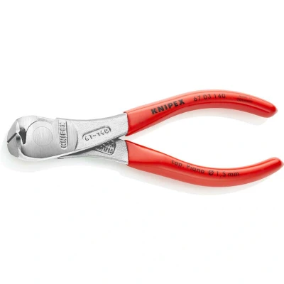 Afbeelding van KNIPEX 67 03 140 Kracht voorsnijtang met kunststof bekleed verchroomd 145 mm