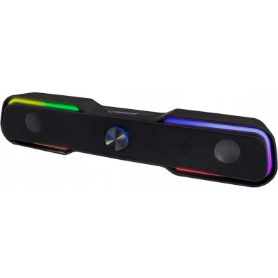 Afbeelding van Esperanza Soundbar voor PC en Laptop Computer Speakers met Volumeregeling USB Aansluiting LED Lichten EGS101