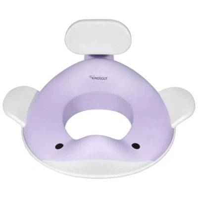 Afbeelding van WC bril verkleiner walvis Kindsgut brilverkleiner lila voor standaard toilet zindelijkheidstraining